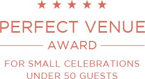 Perfect Venue Award — Best for small celebrations under 50 guests